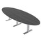 Skutchi Designs 45 in W, 144 in L, 29 in H, Engineered Wood Top, Grey HAR-OVL-46X143-T-ASIANNIGHT - alternate 1